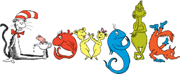 Dr Seuss 2009 Google Logo