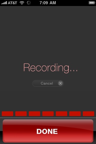 Dragon Dictation Recording Screen Dragon Dictation Recording Screen